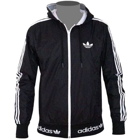 adidas windbreaker schwarz weiß grau